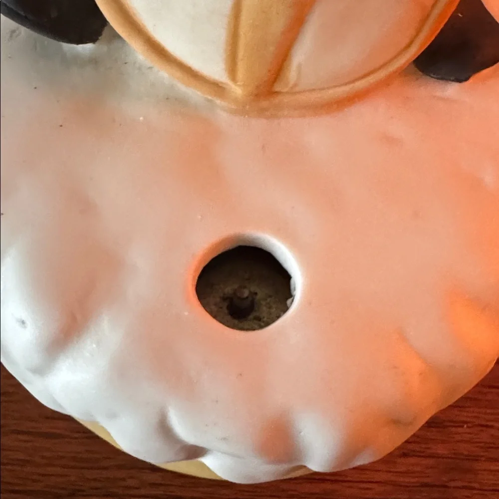 VTG Ceramic Jolly Santa Claus with Cello Holiday Figurine Music Box Works Taiwan - Picture 3 of 7